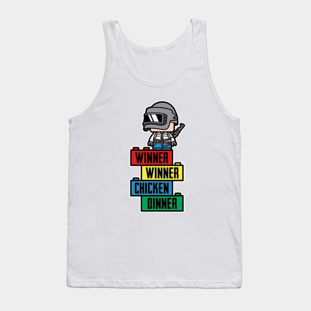 PUBG - Winner Winner Chicken Dinner (Brick Wall) Tank Top by chibifyproject